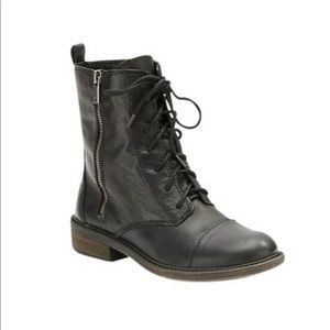 Lucky Brand Nolina Leather Combat Boots